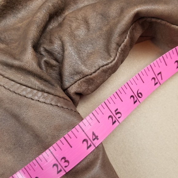 VTG 90's 80's G-III Global Identity Brown Leather Heavyweight Bomber Jacket - Picture 9 of 9